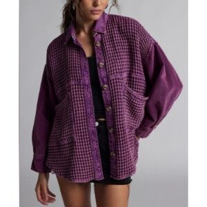 NWT BDG Bryson Waffle Button Up Shirt Jacket
